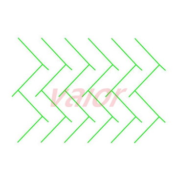 A W shape chevron plate with 3 hooks.