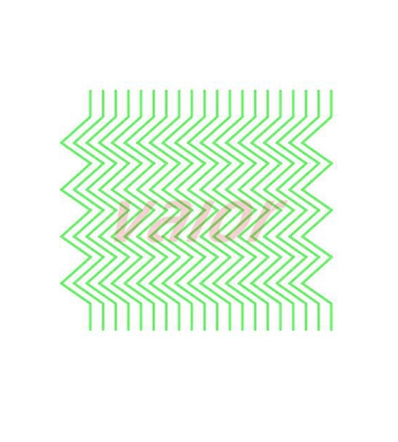 A kind of chevron plate with several right angle bends.