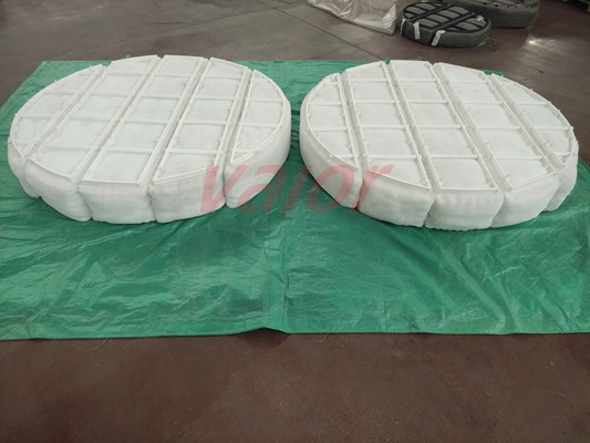 2 sets of PTFE demister, with 5 segments each.