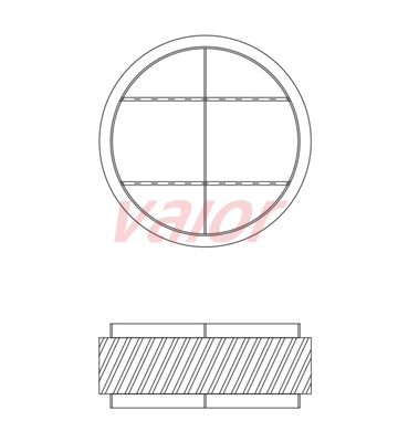 A dwg picture of rolled demister.